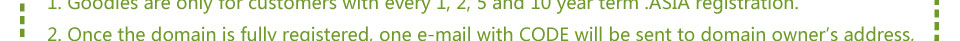Gift for new .Asia domain
